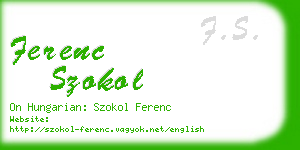 ferenc szokol business card